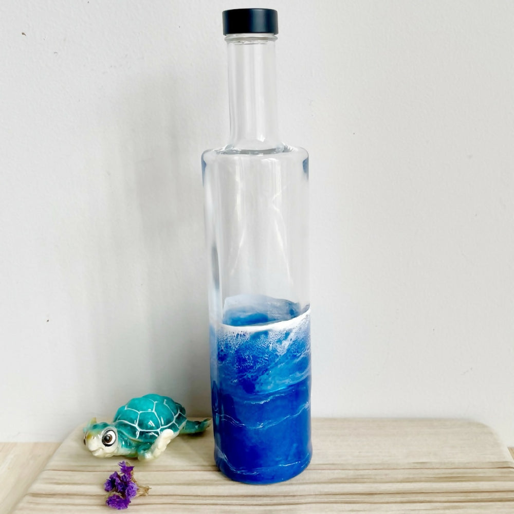 Ocean Inspired Upcycled 500ml Glass Bottle