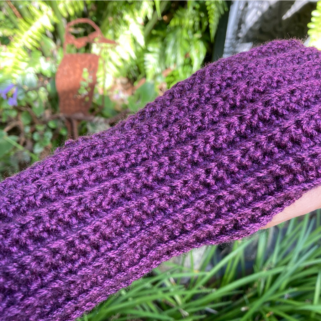 Fingerless Gloves - Mulberry