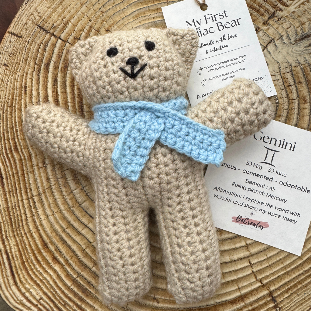 My First Zodiac Bear | Handmade Teddy | Star Sign theme
