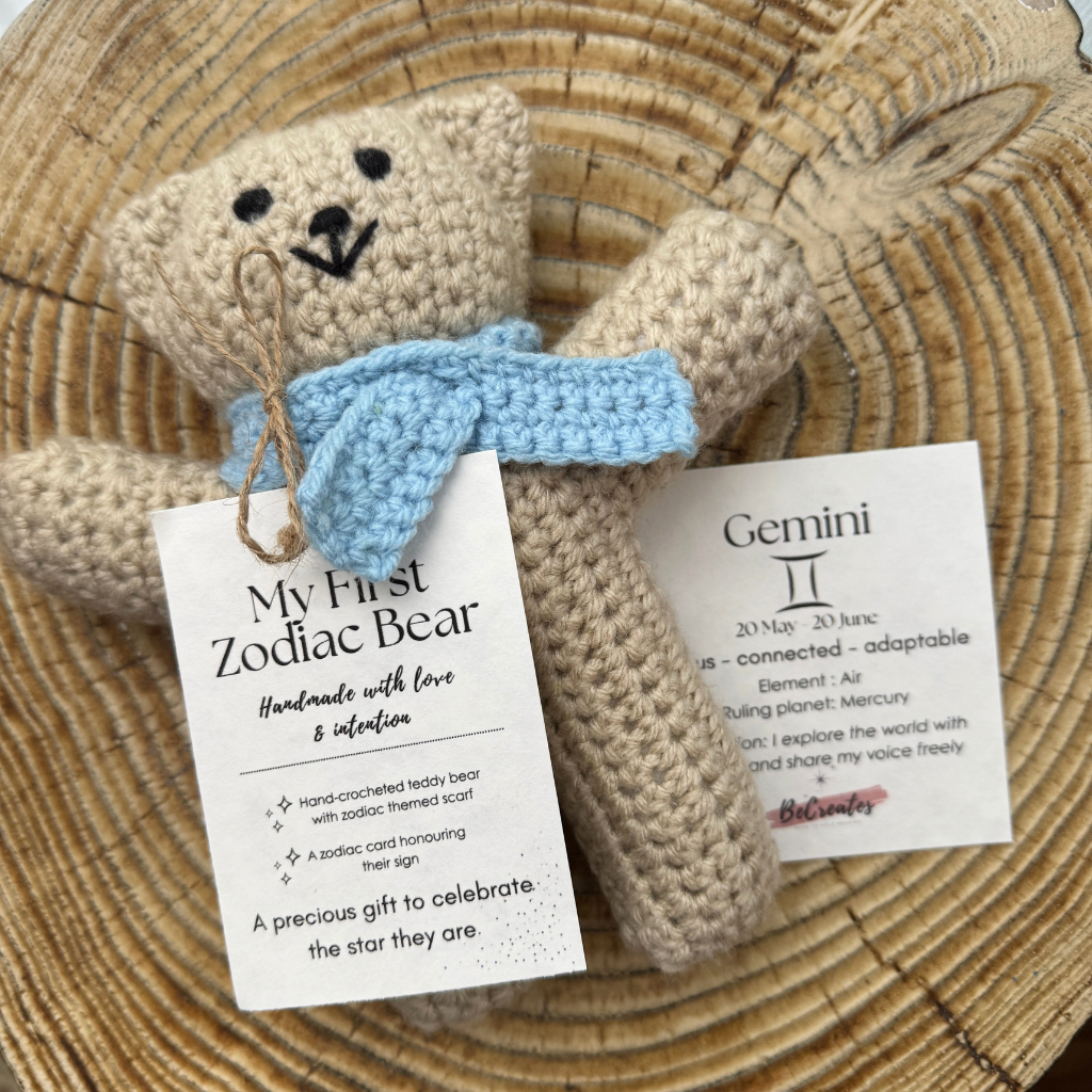 My First Zodiac Bear | Handmade Teddy | Star Sign theme