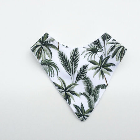 Tropical palm bandana bib