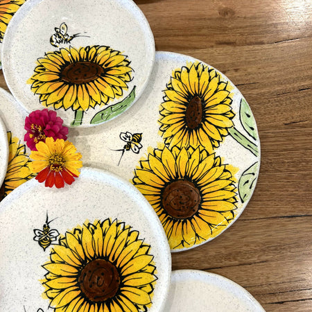 Four Seat Sunflower Dinner Set