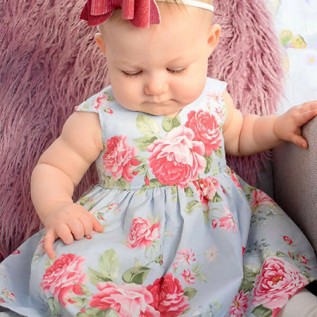 Roses Baby Tea Party Dress - 2 Colours (SIZES 0000-2)