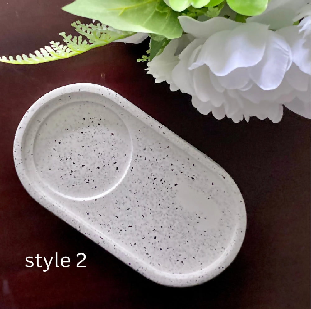Oval tray in various Terrazzo designs