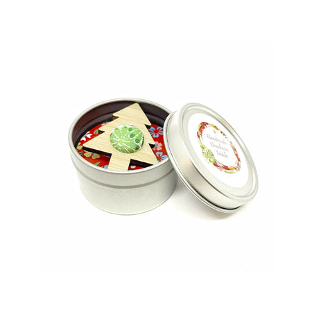 Christmas Tree Brooch with Gift Tin