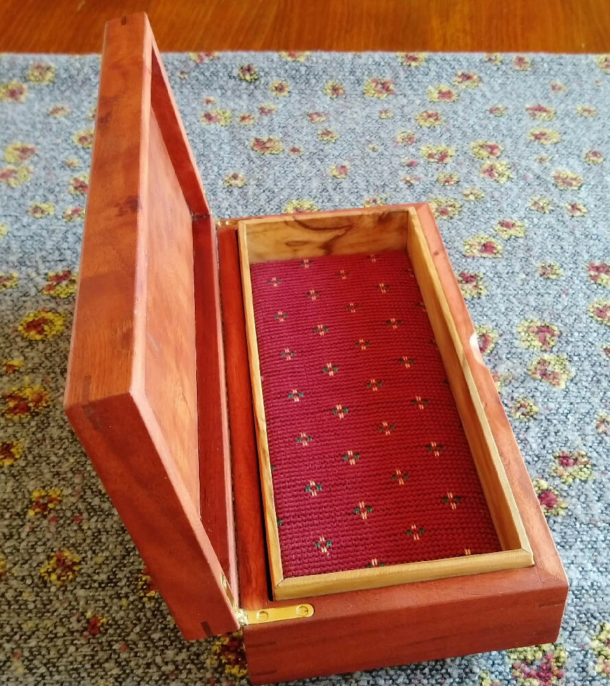 Handmade Rosewood Trinket Box.