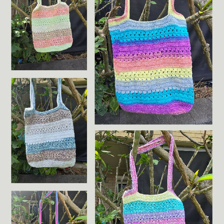 Handmade Crocheted Market Tote Bag