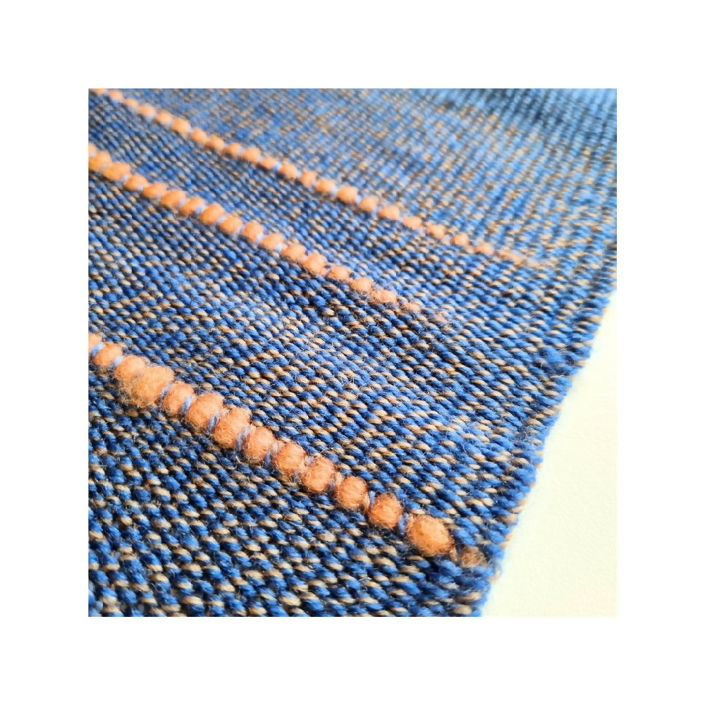 australian-artist-handmade-handwoven-peach-blue-scarf-6