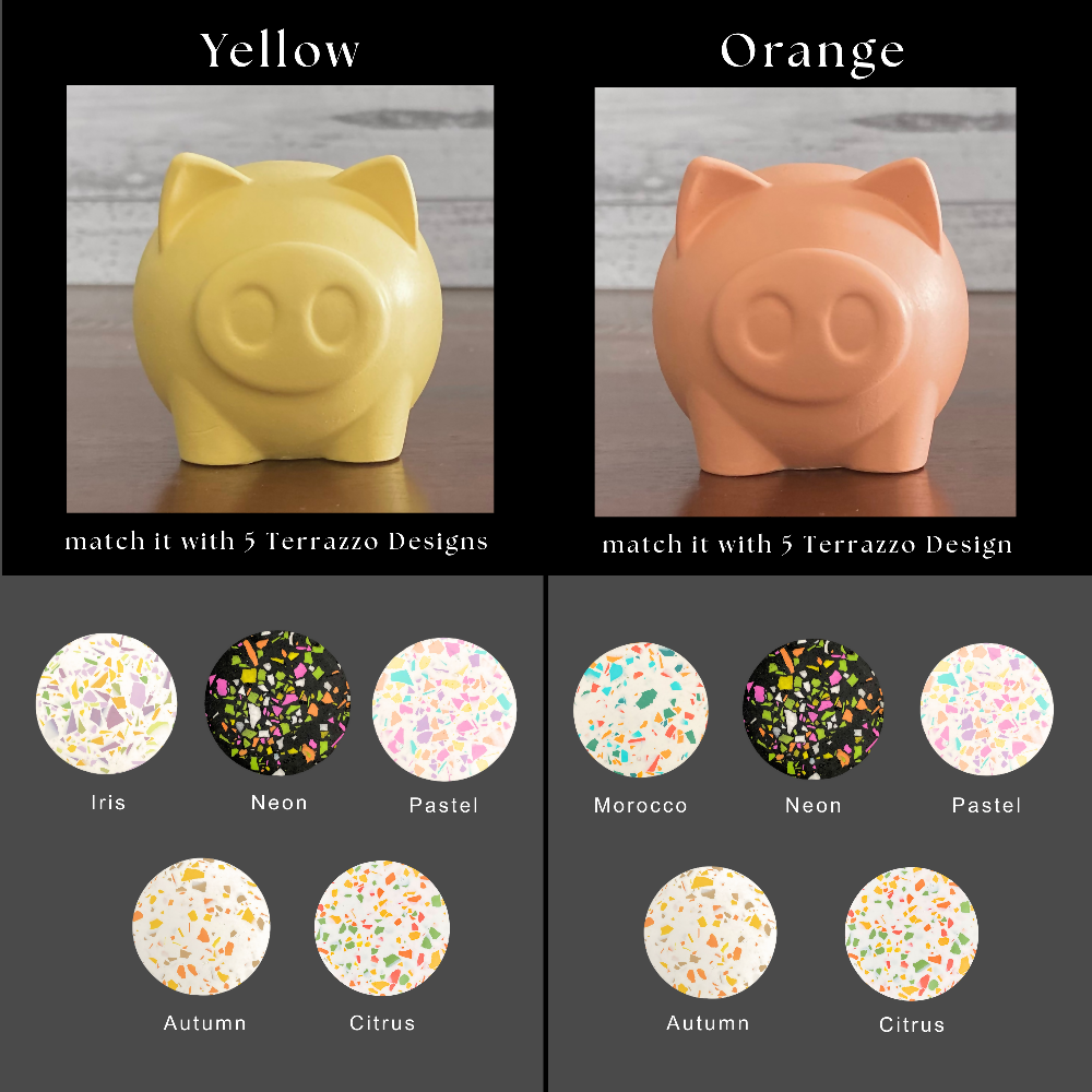 Yellow & Orange_Piggies_terrazzo match