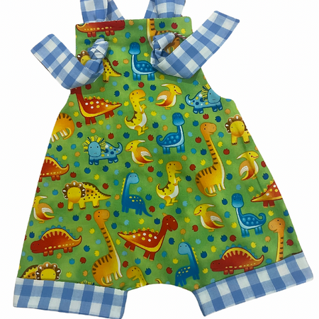 Green Dinosaurs Overalls/Romper