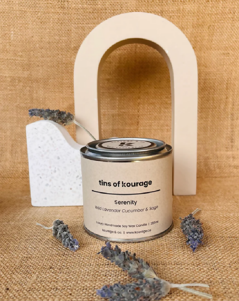 Serenity Soy Wax Candle | Lavender & Sage Candle