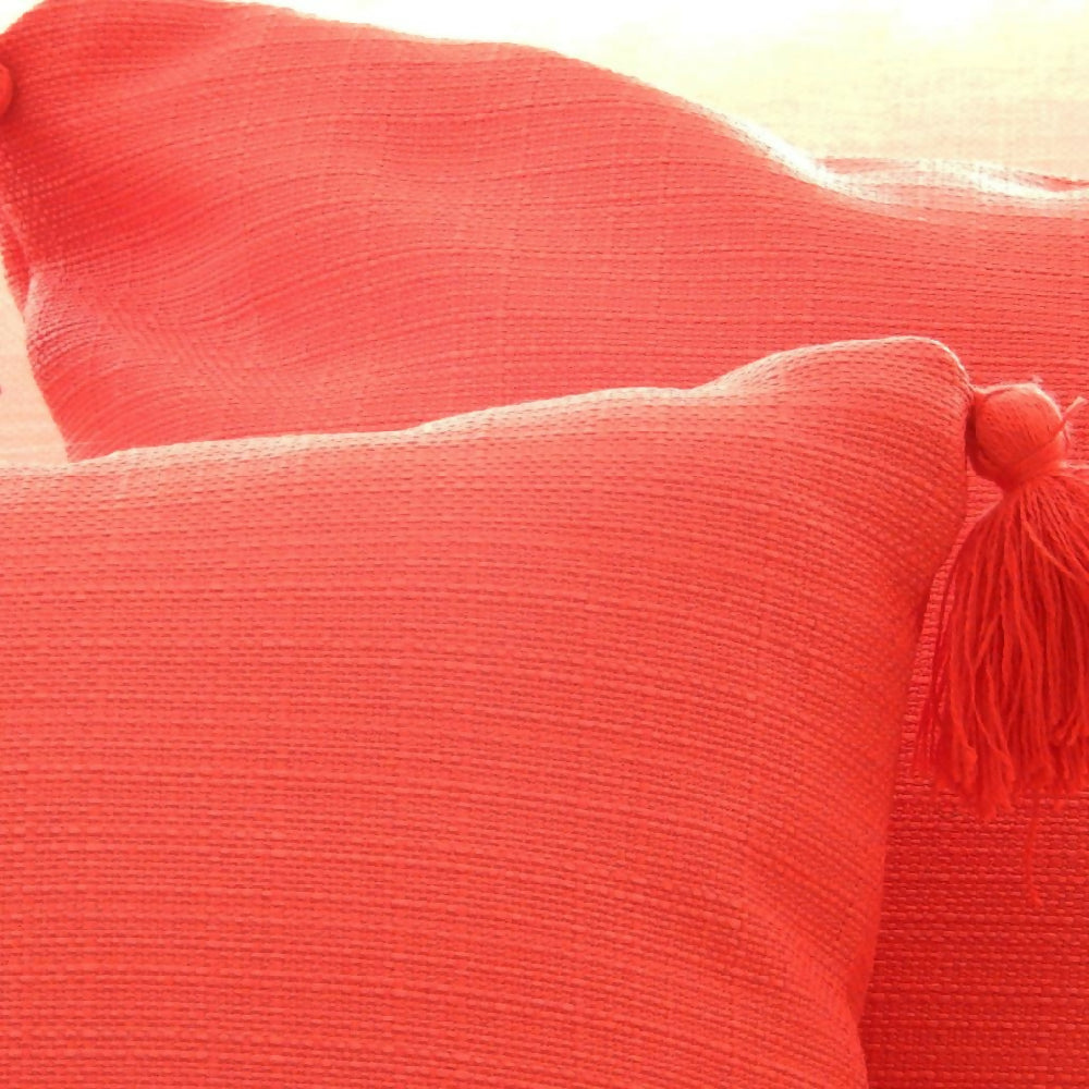 Tangerine Tassel Cushion Cover 45cm x 45cm