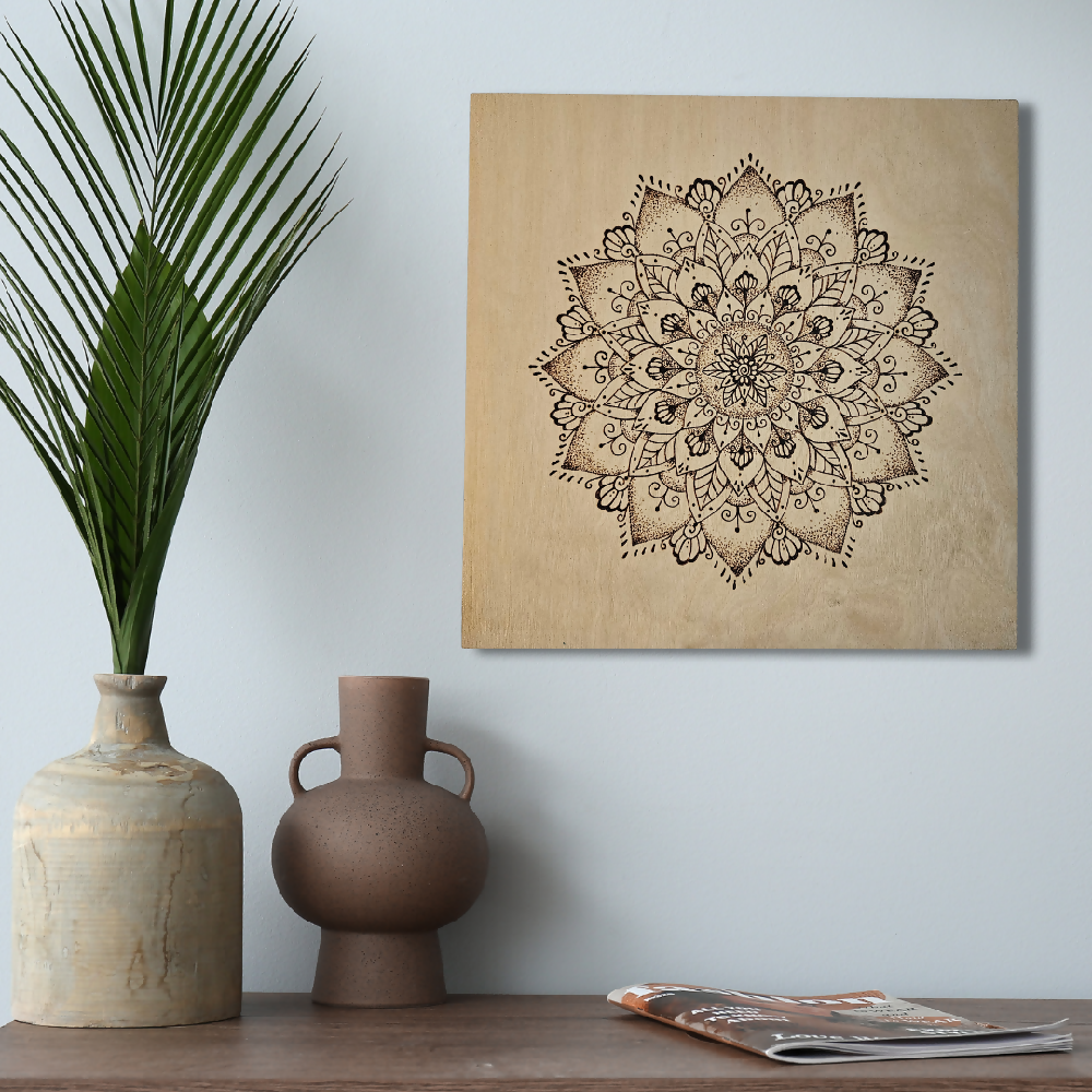 Wood Art Piece - The Mandala Series - 'New Beginnings Mandala'