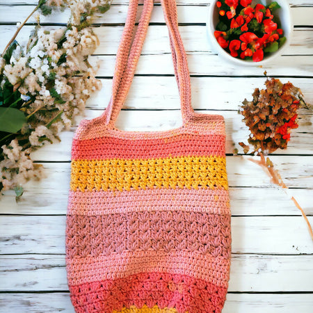 Handmade Crocheted Market Tote Bag
