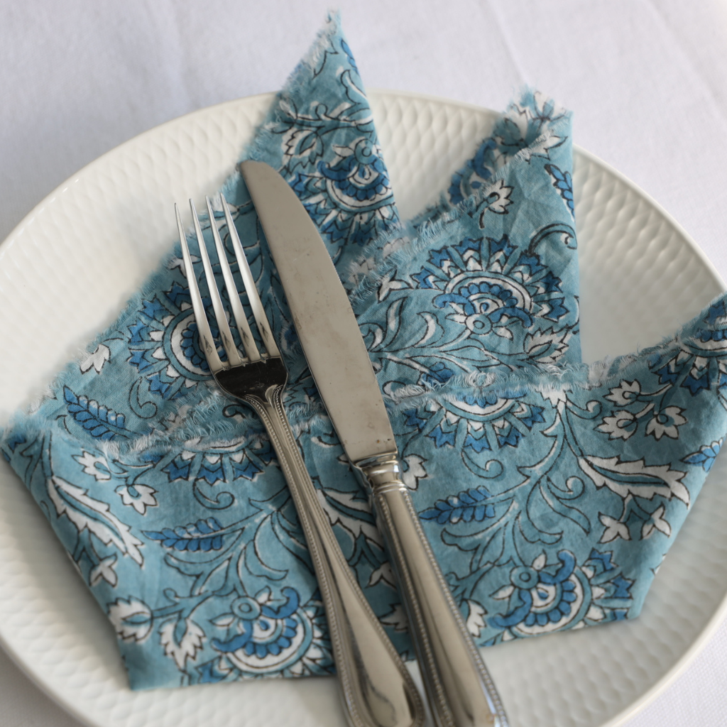 Pair of Napkins - Dusty Blue