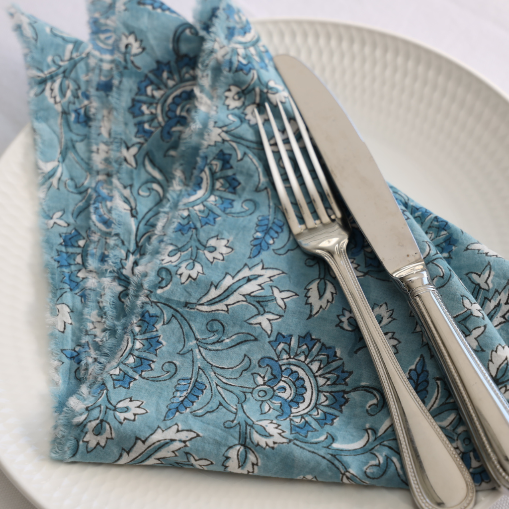 Pair of Napkins - Dusty Blue
