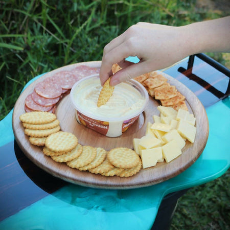 Tasmanian Oak - Dip and Biscuits Round Tray