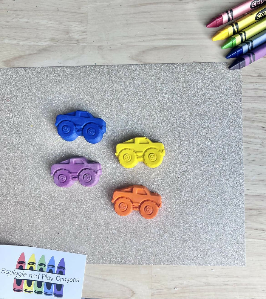 monster truck crayons