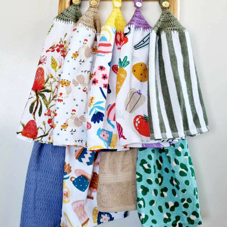 Kitchen Hand Towel | Hanging | SINGLE LAYER - 9 Styles - 10-18