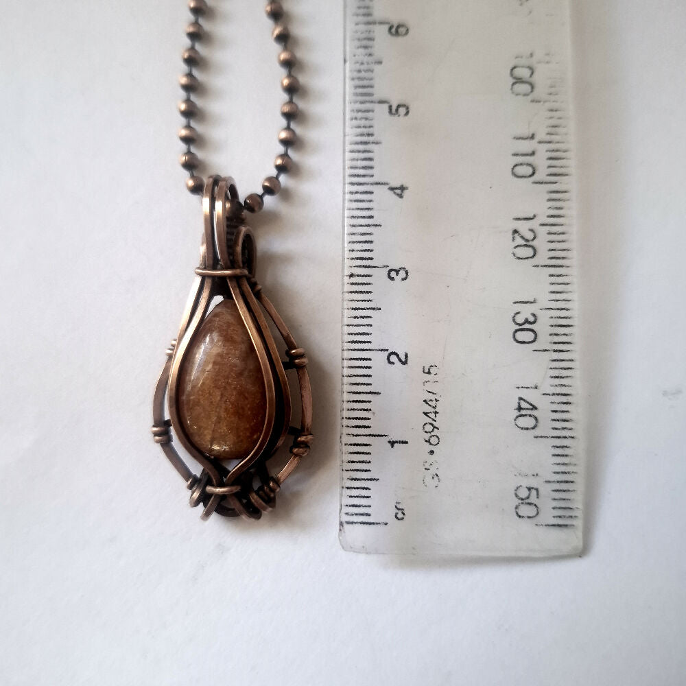 sunstone pendant size