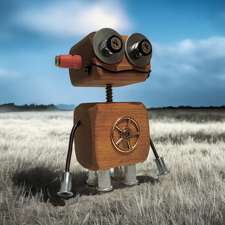 Theodor - Wooden Steampunk Robot