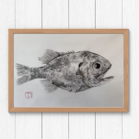 Gyotaku Fish Print Wall Art - Pearl Perch