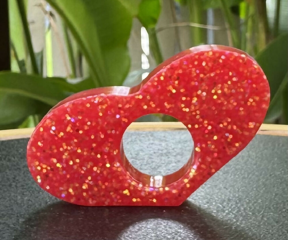 Red glitter page holder