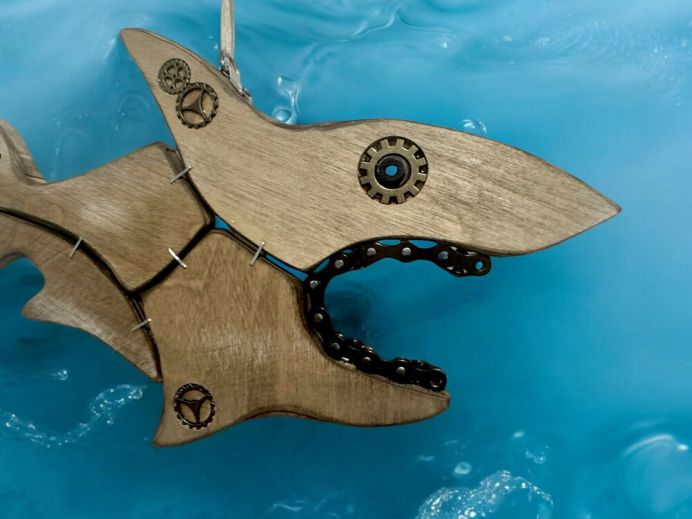 Shannon - Steampunk Shark Wall Art