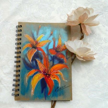 hand painted notebook