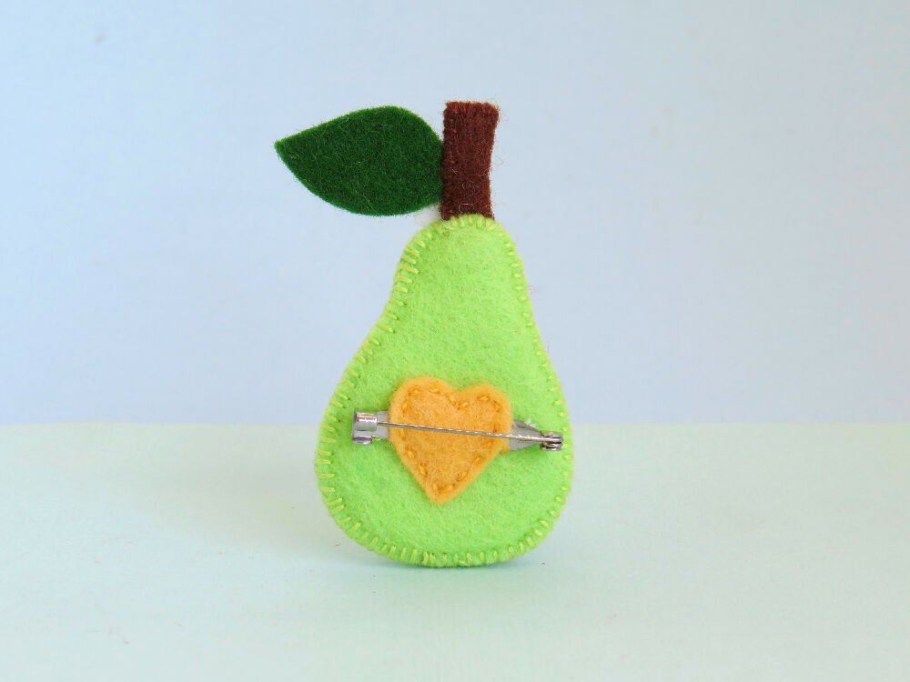 Felt Pear Brooch _ SDC _ 3