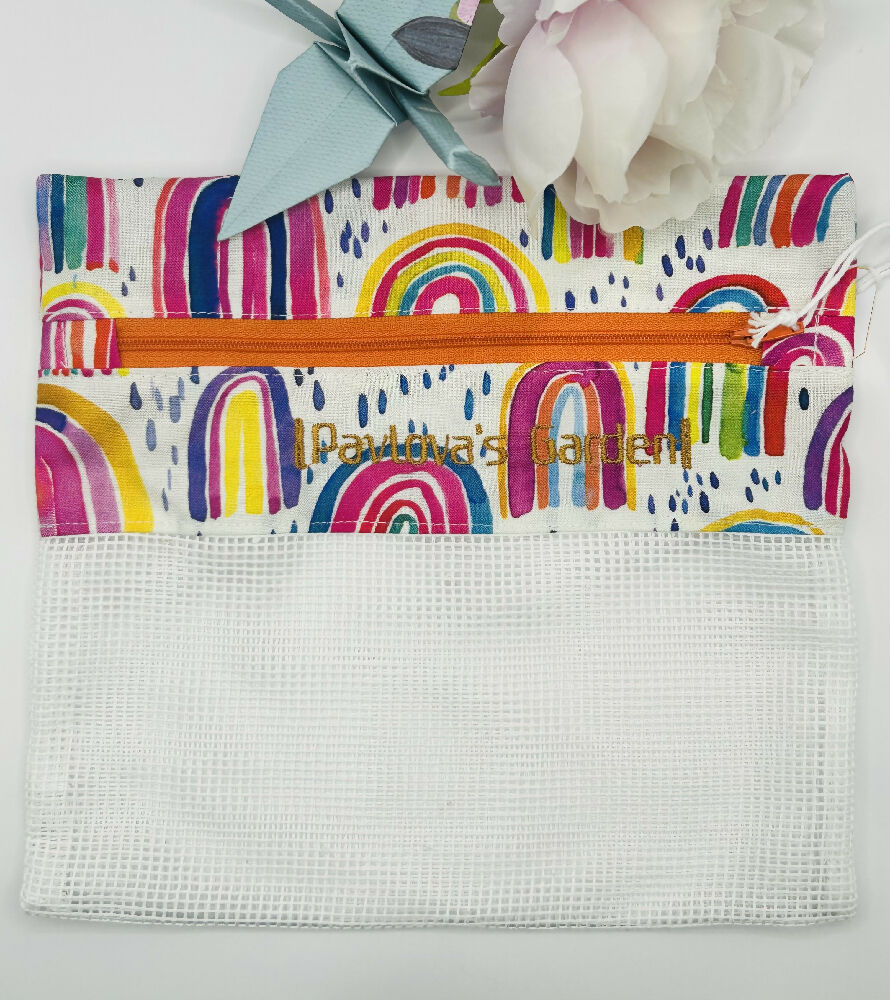 Laundry bag. Rainbow fabric