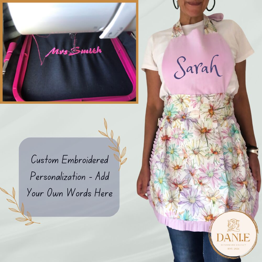 Custom Floral apron for women perfect gift for bakers