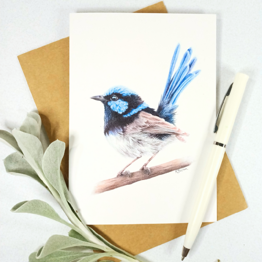 Australian-artist-greeting-card-superb-fairy-wren