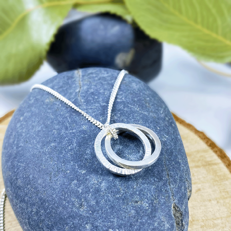 Argentium Silver Interlocking Circle Pendant