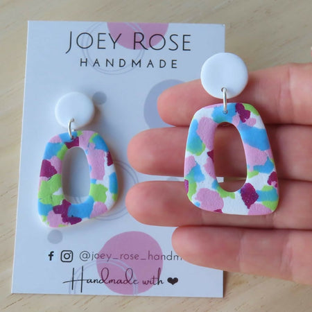 JULIET ~ Confetti Print ~ Polymer Clay Earrings