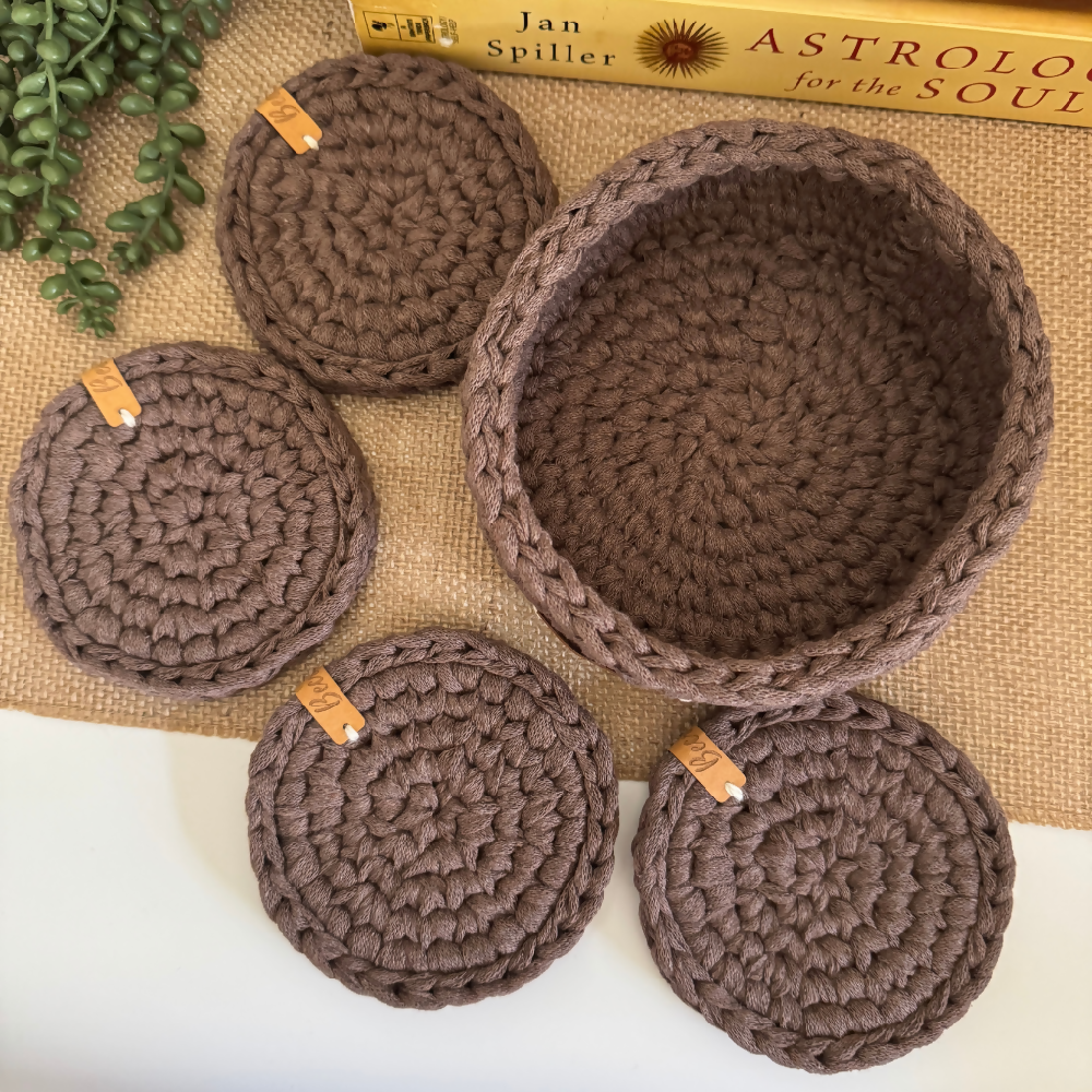 Coasters-crochet-handmade-Chocolate-Brown (5)