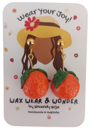Orange Earrings | Food Inspired Statement Earrings