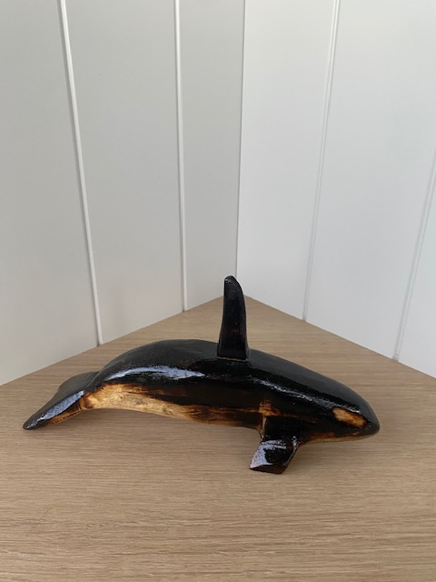 Hand Carved Orca Sculpture