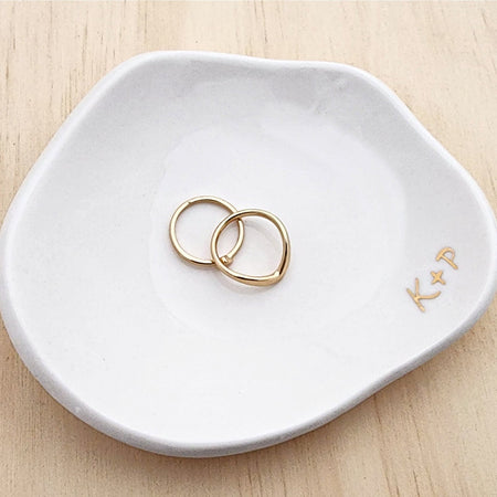Personalised ceramic ring dish