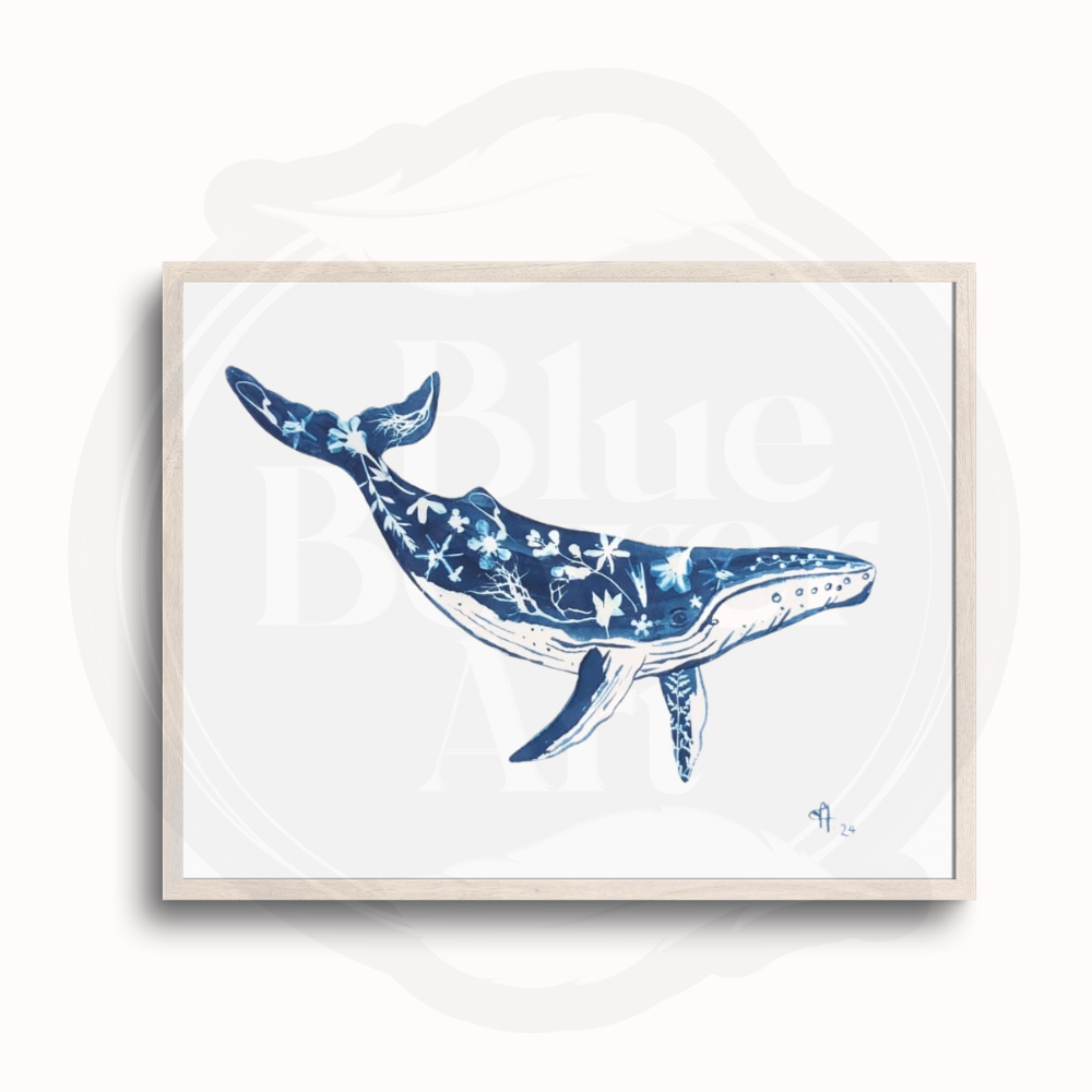 Humpback Whale Wall Art Print, Limited Edition