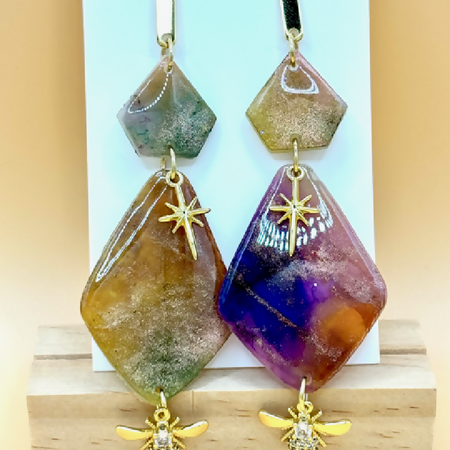 Bee & Starburst Ombre Earrings