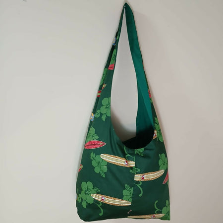 Green printed shopping bag