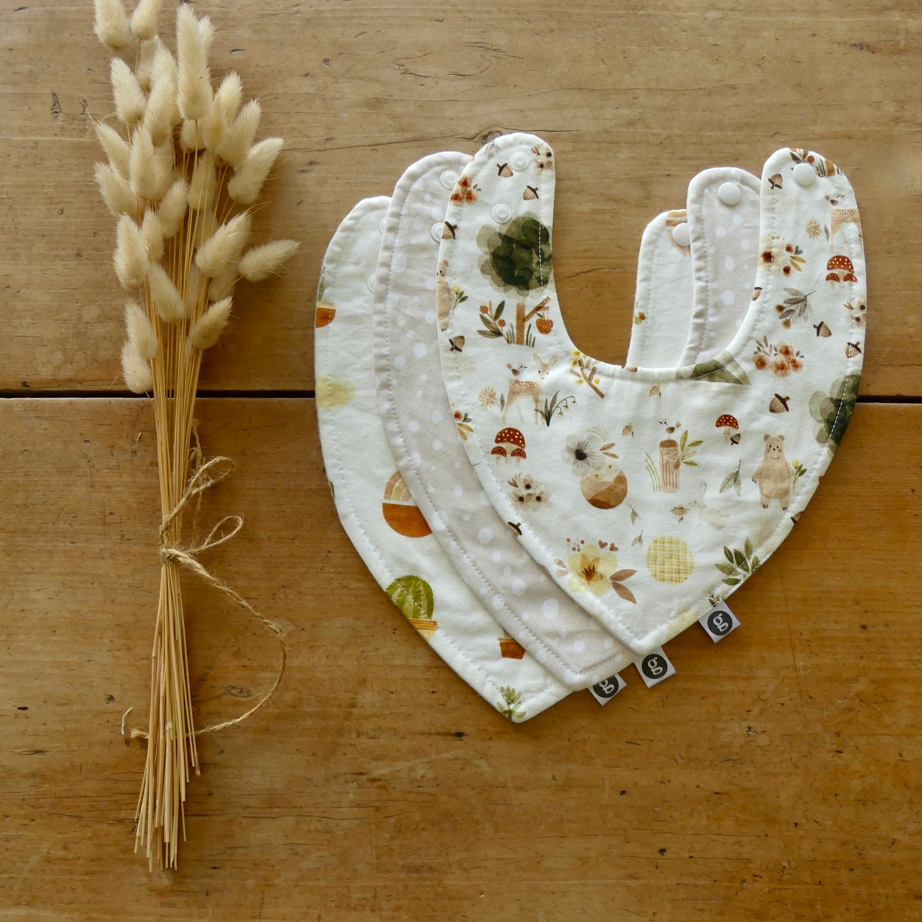 'BABY BIBS (set of three)'