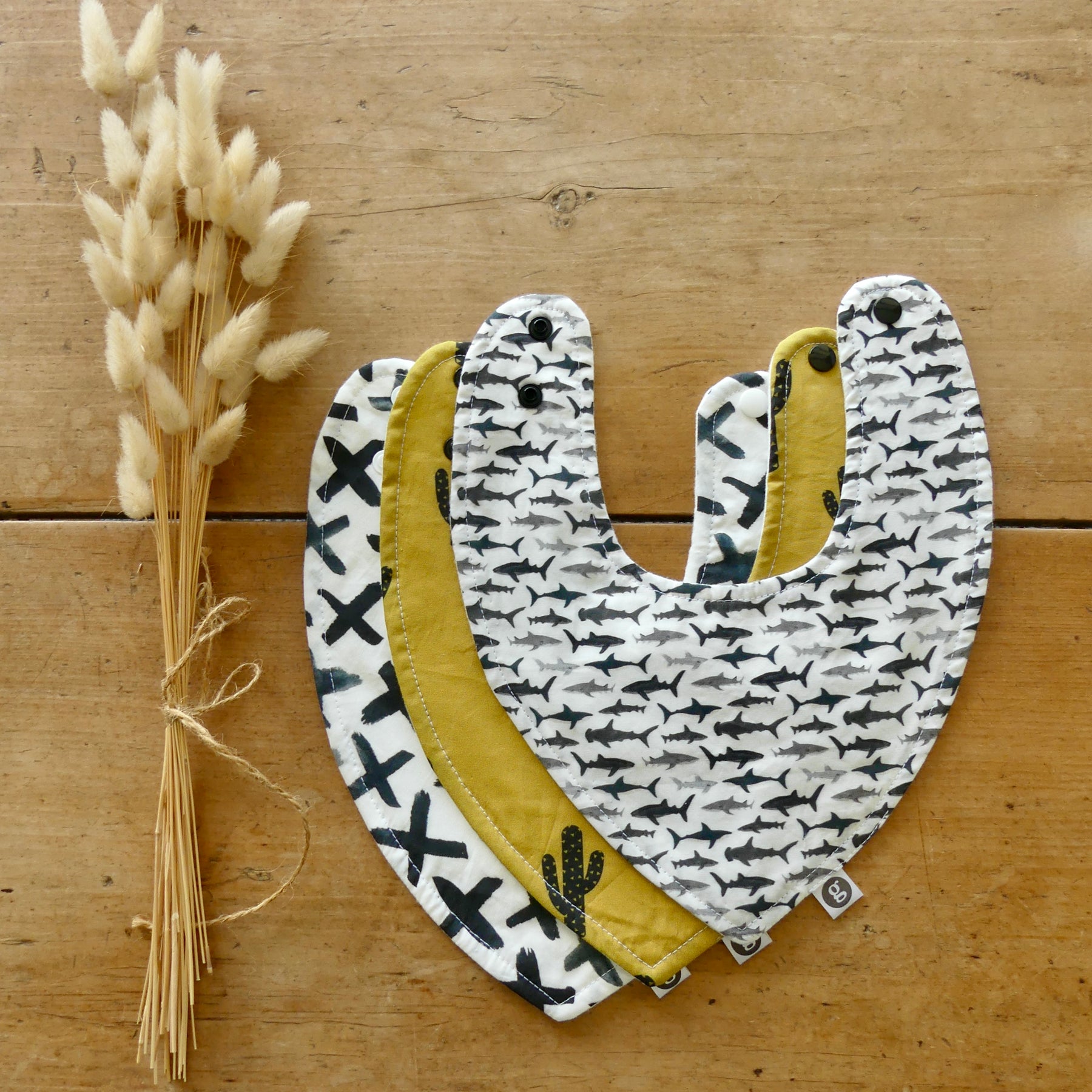 'BABY BIBS (set of three)'
