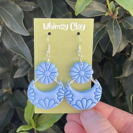 Blue Flower Power Earrings