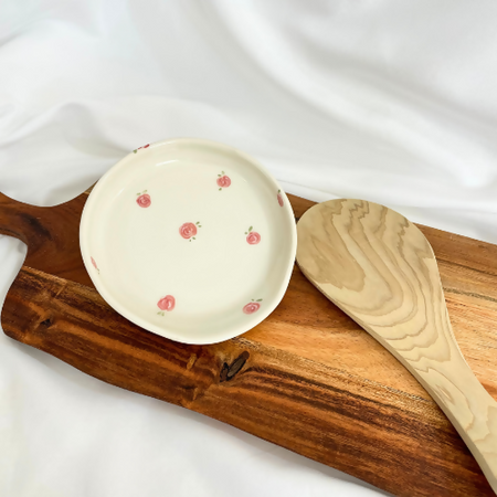 Handmade Ceramics Spoon Rest - Rose