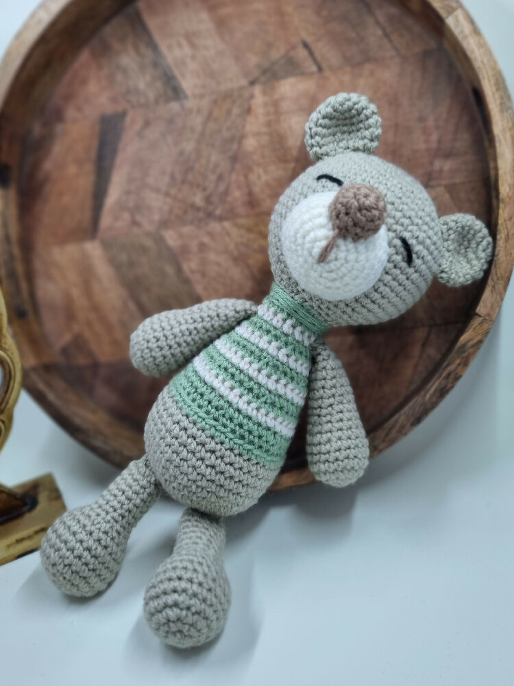 Teddy bear crochet toy