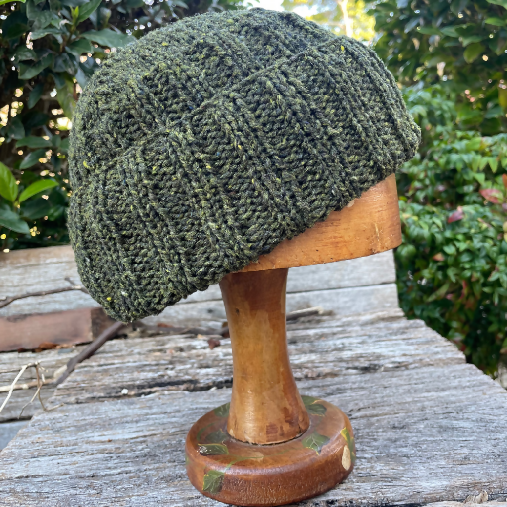 Men's Fisherman Beanie in Forest Green