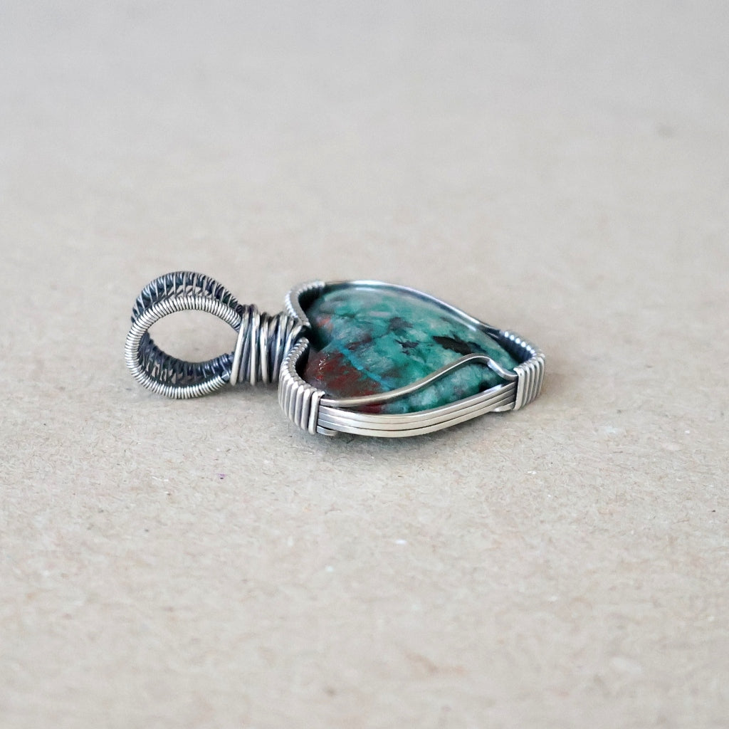 Handcrafted Sonora Sunrise Heart Pendant - Talisman of Feminine Power