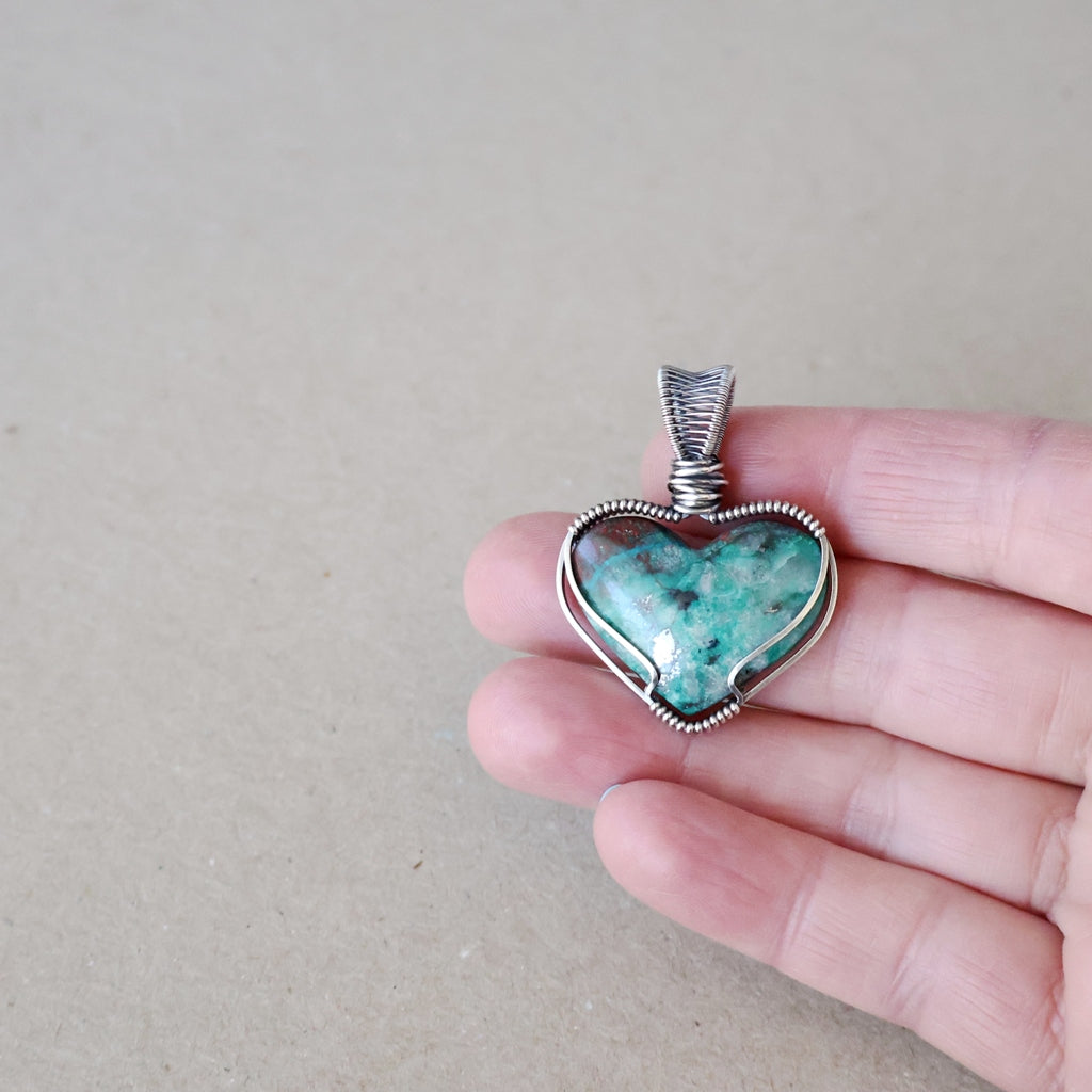 Handcrafted Sonora Sunrise Heart Pendant - Talisman of Feminine Power